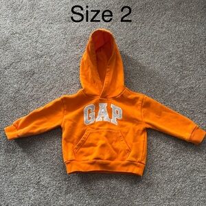 GAP Kids Vibrant Orange Hoodie size 2